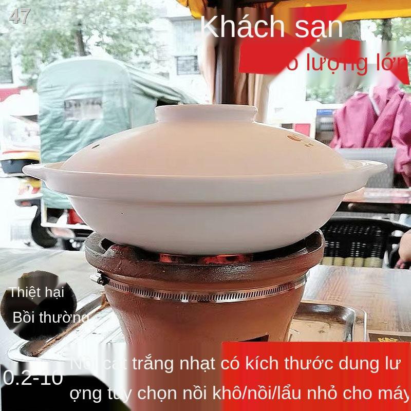 Nồi sứ chịu nhiệt cao sạn màu vàng đất gà hầm cơm niêu cá kho đầu nhỏ thịt lẩu xíu mại