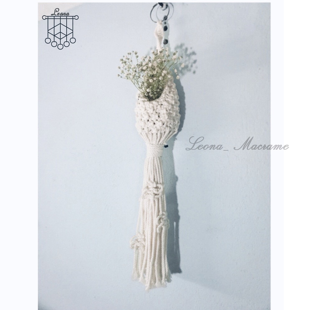 Macrame treo chậu cây decor