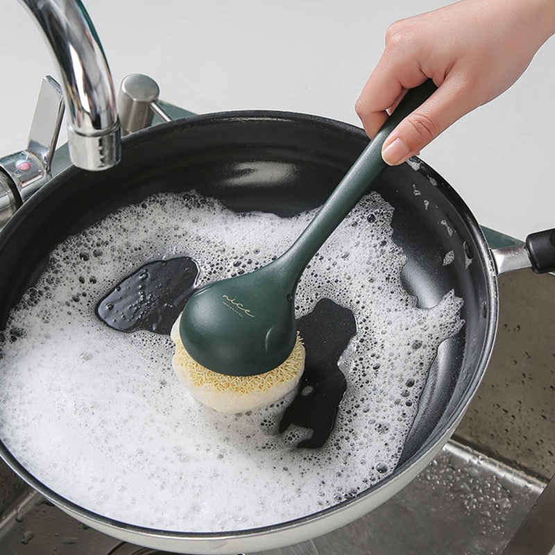 Bàn Chải Rửa Chén Tay Cầm Dài Không Làm Hỏng Xoong Nồi Tiện Dụng