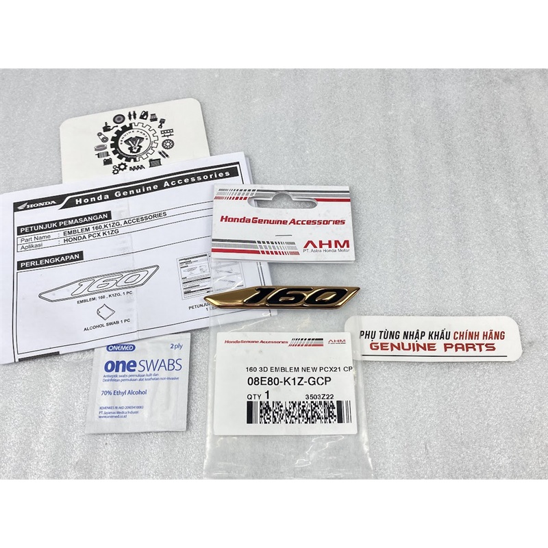 KIT Chữ nổi PCX 160 phụ kiện chính hãng AHM Honda Indo
