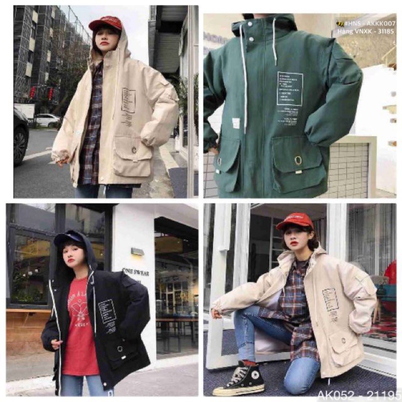 🌈𝐆𝐈𝐀́ 𝐗𝐔̛𝐎̛̉𝐍𝐆💢 052 Áo Khoác Jackets KaKi 2 Lớp Túi In Chữ Siêu Hot | BigBuy360 - bigbuy360.vn