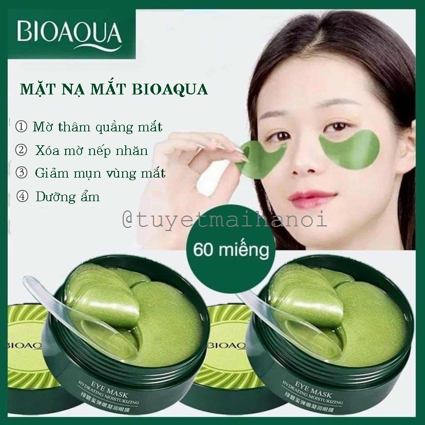 Hộp 60 Miếng Mặt Nạ Mắt Bioaqua Mờ Quầng Thâm, Xóa Nếp Nhăn, Dưỡng Ẩm Cho Vùng Da Quanh Mắt