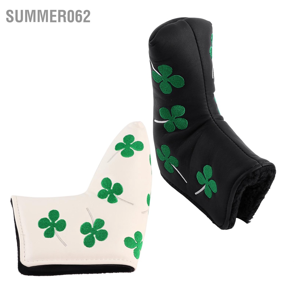 Summer062 2 màu PU Golf Putter Bìa Màu xanh lá cây Bốn Clover Mũ trùm đầu Phụ kiện cho hoạt động chơi gôn