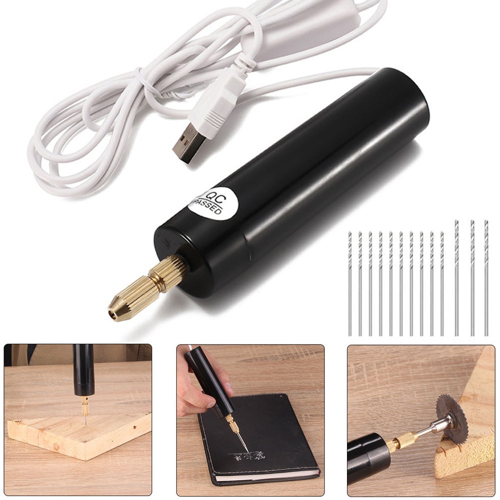 Bộ 15 Bút Khoan Điện Cầm Tay Mini Dùng Làm Trang Sức Thủ Công