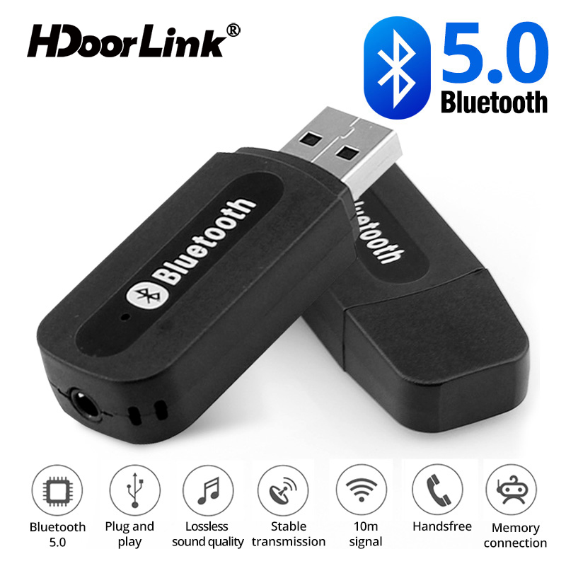 Đầu Chuyển Đổi Âm Thanh Bluetooth 5.0 Cổng 3.5mm Cho Điện Thoại Và Loa Trên Xe Hơi