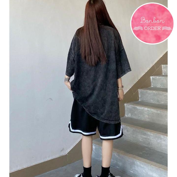 ÁO JEAN ULZZANG HỌA TIẾT CHỮ -