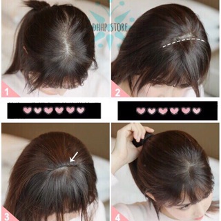 Tóc giả kẹp mái phồng che hói