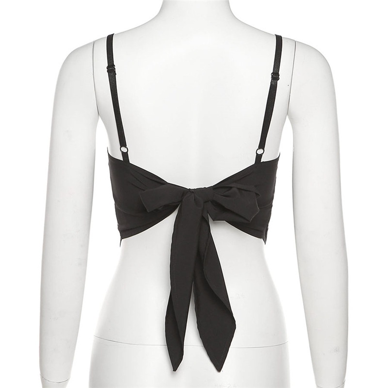 DUNEA Áo Hai Dây Màu Sắc Tương Phản Thời Trang Mùa Hè Cho Nữ