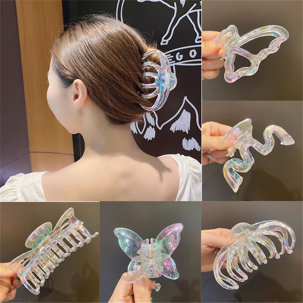 Kẹp tóc màu laser trong suốt thời trang dành cho nữ