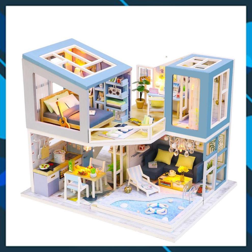 Mô hình nhà búp bê gỗ DIY Nhà búp bê lắp ghép Lần Đầu Gặp Gỡ HongDa M910 Toy World