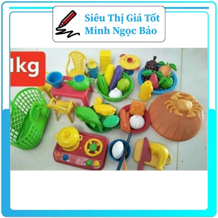 01Kg Đồ Chơi Nhà Bếp Bằng Nhựa An Toàn Cho Trẻ Em - Đồ Chơi Bán Theo Cân - Hàng Việt Nam