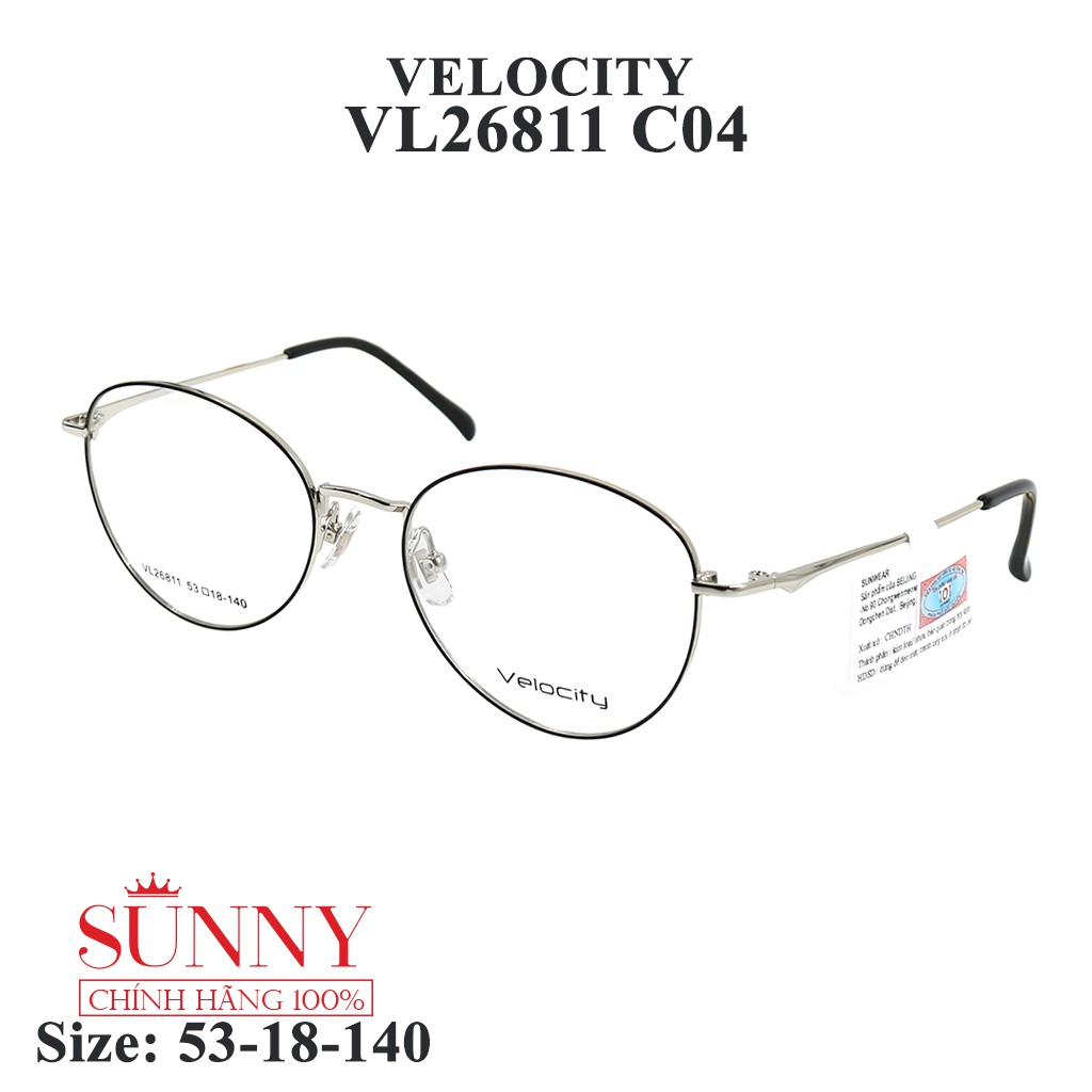 VL26811 - gọng kính kim loại Velocity chính hãng, bảo hành toàn quốc