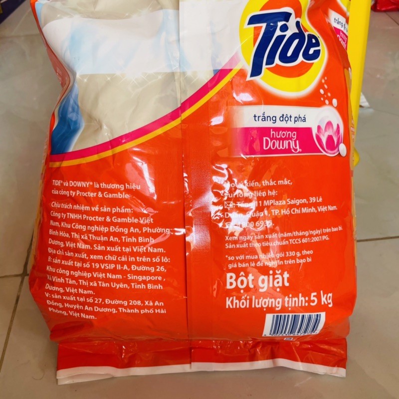 Bột giặt TIDE trắng đột phá bịch 5kg