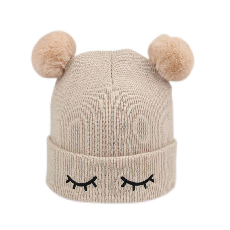 Nón len ấm áp vào mùa đông cho bé