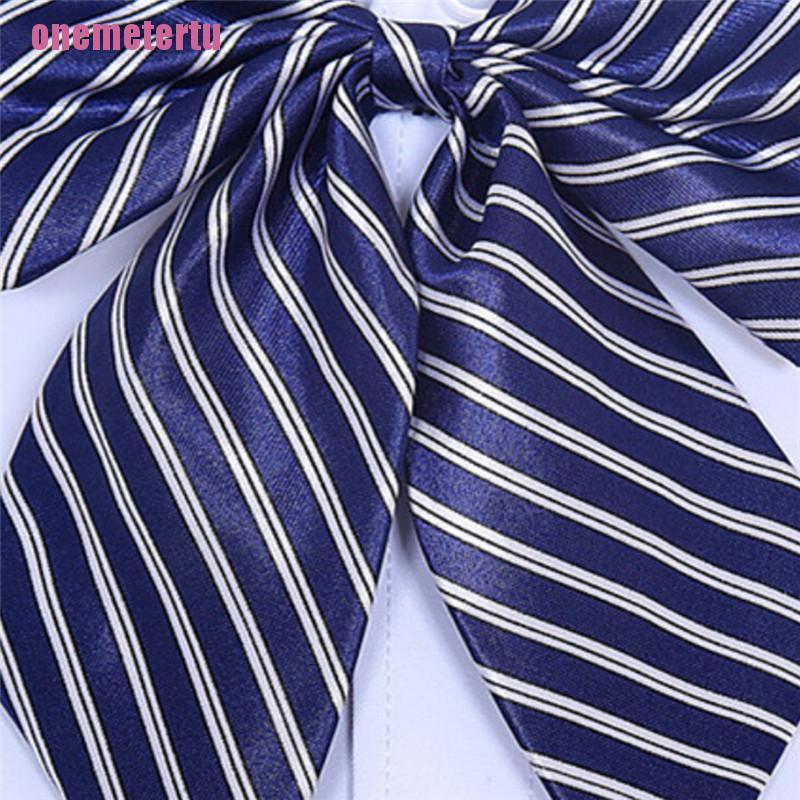 Cà Vạt Nơ Họa Tiết Sọc Thời Trang Dành Cho Nữ