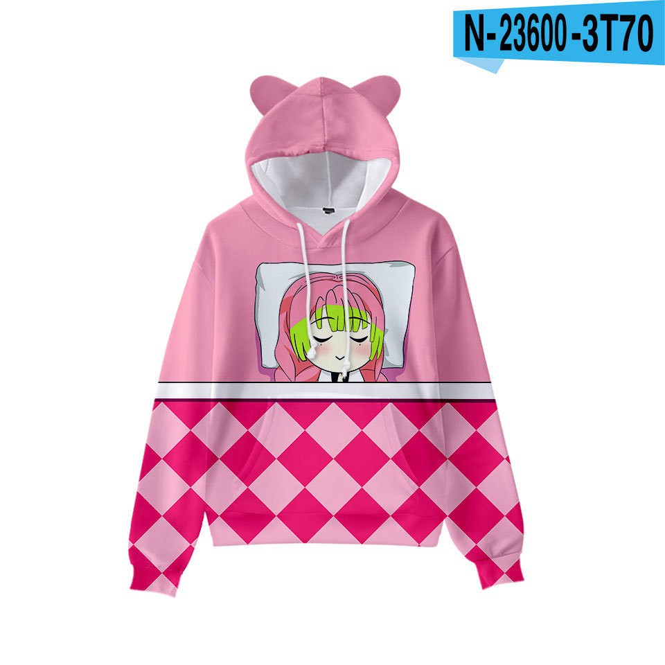 Áo Hoodie In Hình Tai Mèo Đính Đá Thời Trang 2020