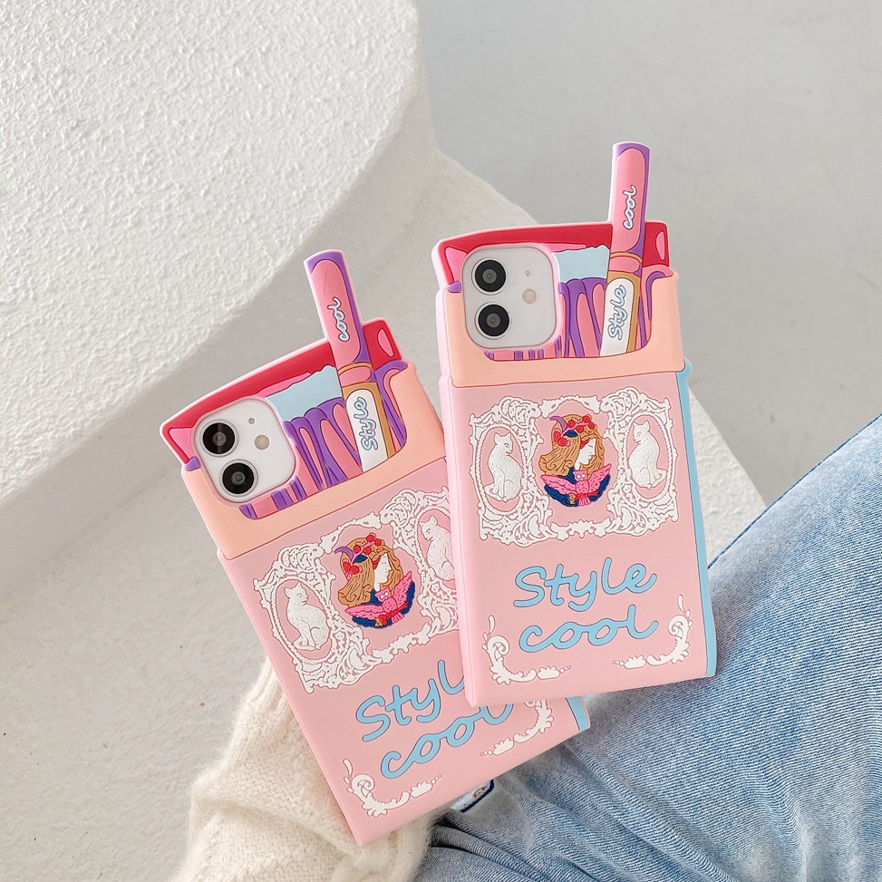 Ốp Điện Thoại Silicon Mềm Hình Cô Gái Cho Iphone 12 pro max 11 pro max xs max xr x 7 8 plus