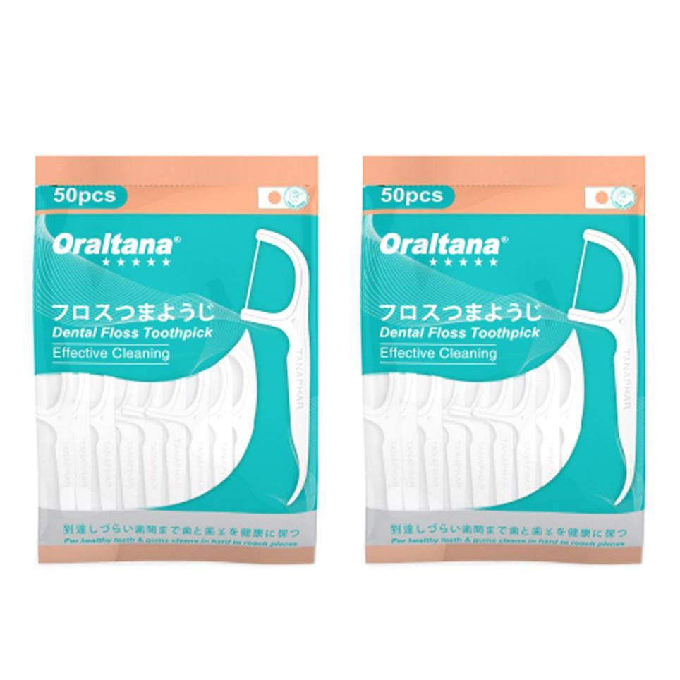 Tăm chỉ nha khoa Oraltana 5 sao - Tăm chỉ y tế nha khoa chất lượng cao - Túi 50 chiếc
