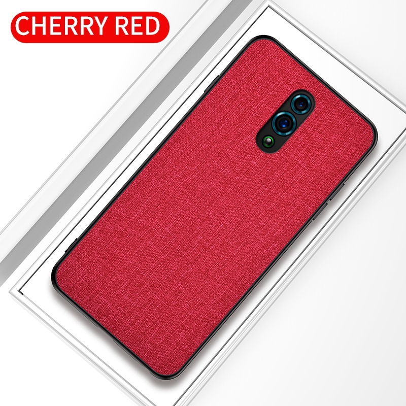OPPO Reno 10x zoom Case Ultra Thin Soft Fabric Canvas Hybrid Protective Phone Cover