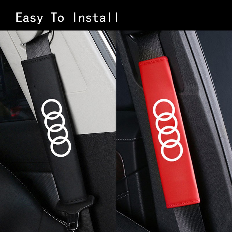 Đệm Bọc Dây Đai An Toàn Bằng Da Cho Xe Hơi Audi A4 Tt A3 A5 A6 Q7 Q5 Rs3 Q3 A7 Rs6 Rs7 A8L Rs5 Rs4 Q8