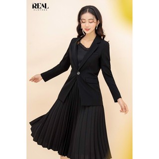 Blazer Công Sở Dáng Ôm Clara đen_REAL