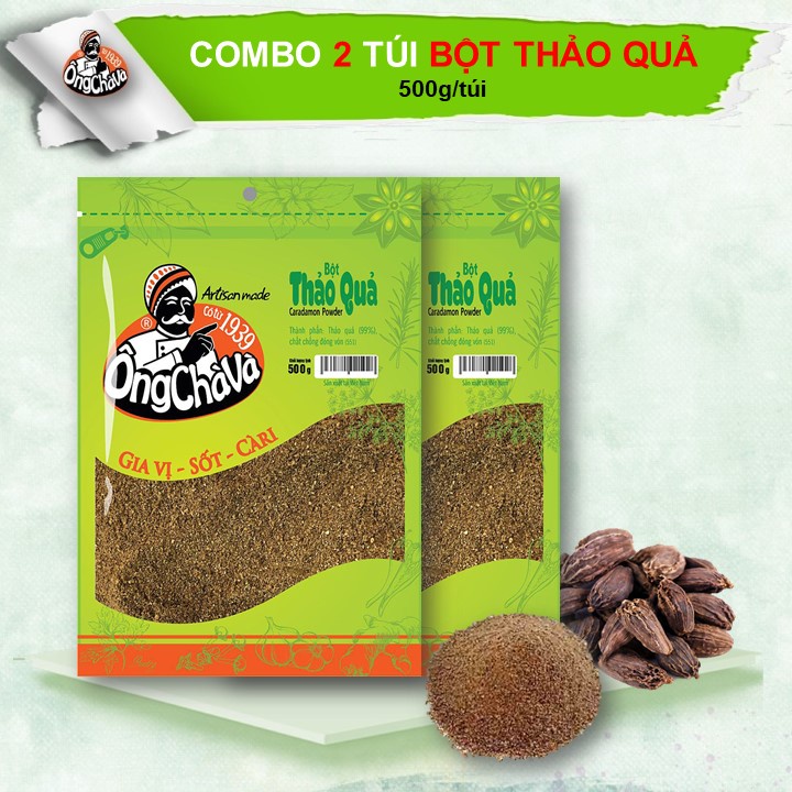 Combo 2 Túi Bột Thảo Qủa Ông Chà Và 500gr (Cardamon Powder)