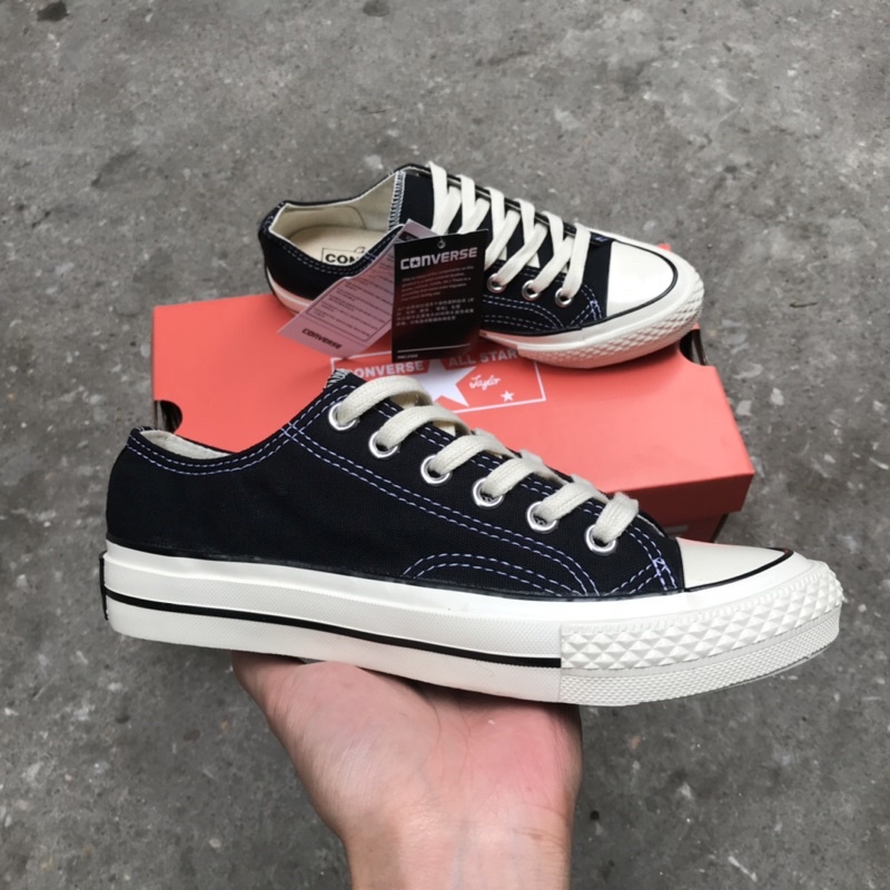 Giày Thể Thao Con ver.se đen trắng thấp nam nữ