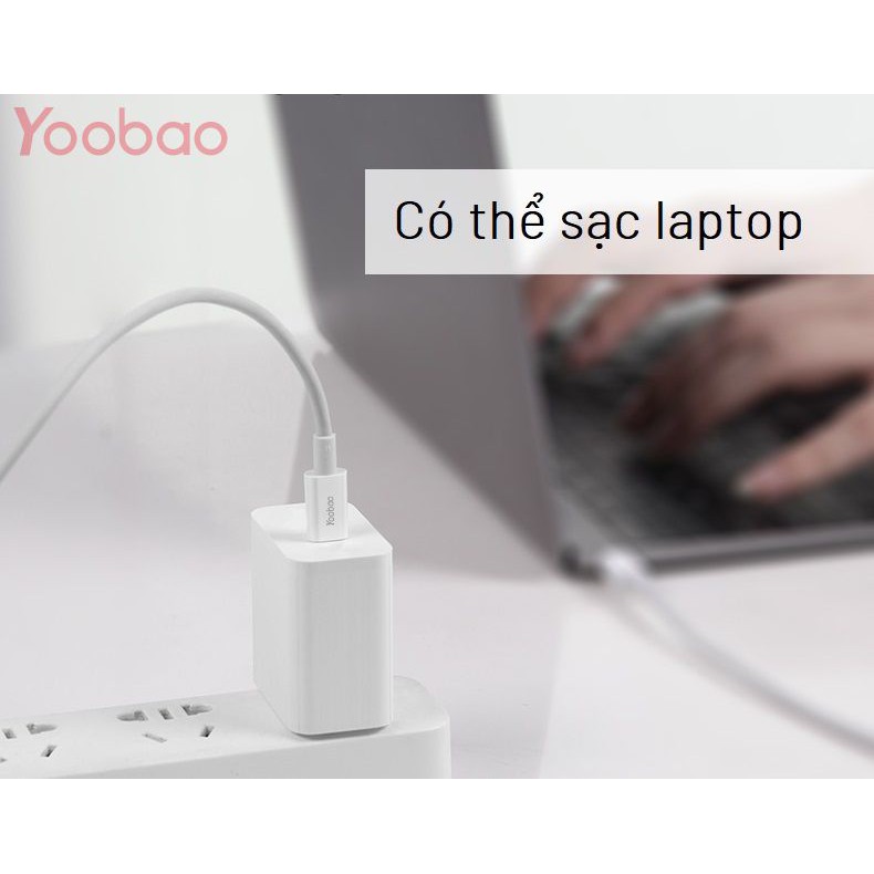 Cáp Sạc 2 Đầu Type-C Sạc Nhanh 60W Cho Điện Thoại, Máy Tính Bảng, Laptop - YOOBAO YB-482PD