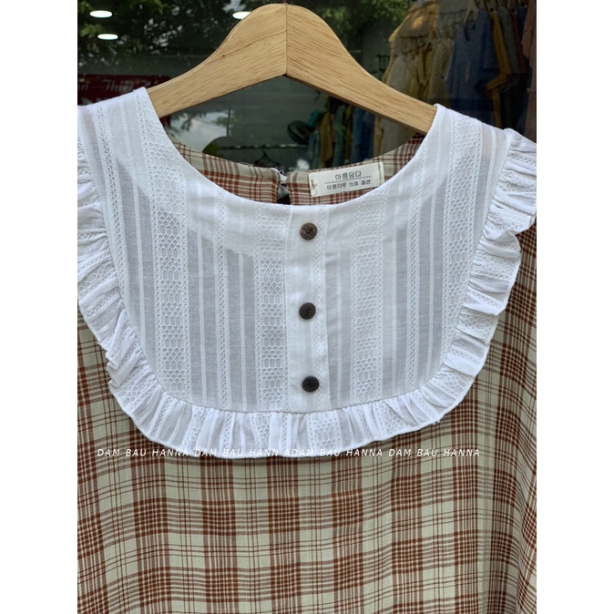 [HCM] Đầm bầu dễ thương cho mẹ trẻ hàng cotton thoáng mát mềm không nhăn kiểu trẻ giá rẻ free size 40-65kg