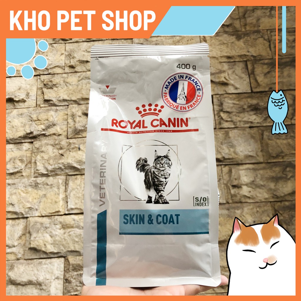 Canin Skin &amp; Coat - Thức ăn hỗ trợ mèo viêm da và rụng lông 400gr