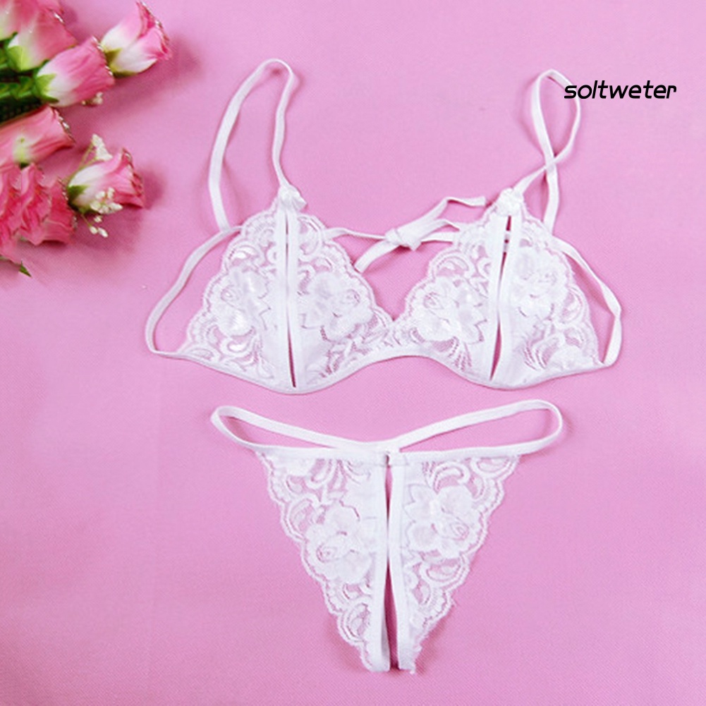 Bộ Đồ Lót Ren Xuyên Thấu Gợi Cảm Cho Nữ