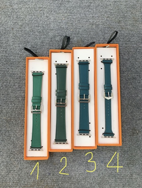 BỘ SƯU TẬP DÂY DA APPLE WATCH MÀU XANH MIDNIGHT GREEN CỰC HOT