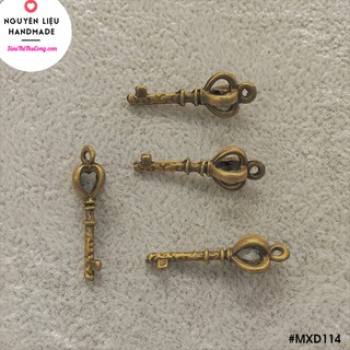 (Bịch 9 cái/ 10gr) - Mặt xi đồng chìa khóa biểu tượng cây trượng - MXD114