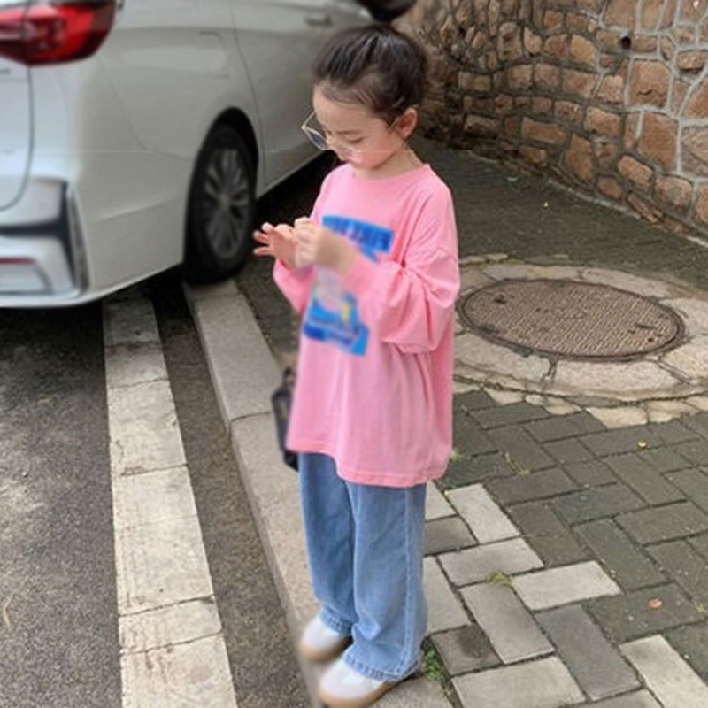 Quần Jean Dài Ống Rộng Thời Trang Hàn Quốc Dành Cho Nữ