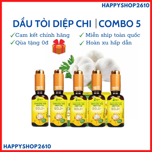 Combo 5 Dầu Tỏi Diệp Chi Gold