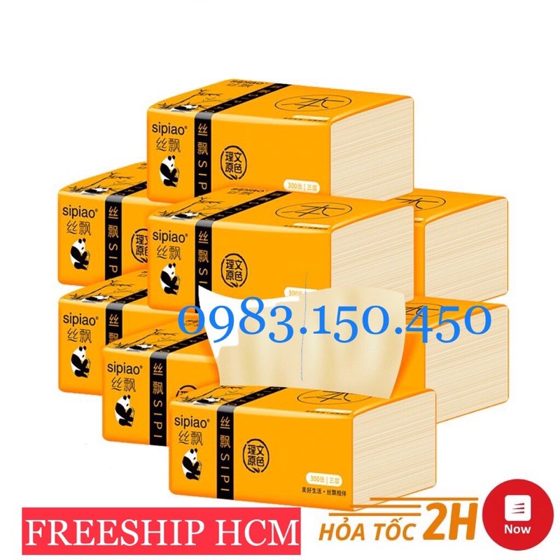 [Freeship] Giấy ăn Sipiao - Gấu Trúc HCM