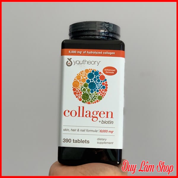 Viên uống bổ xung COLLAGEN YOUTHEORY - Mỹ: 390v