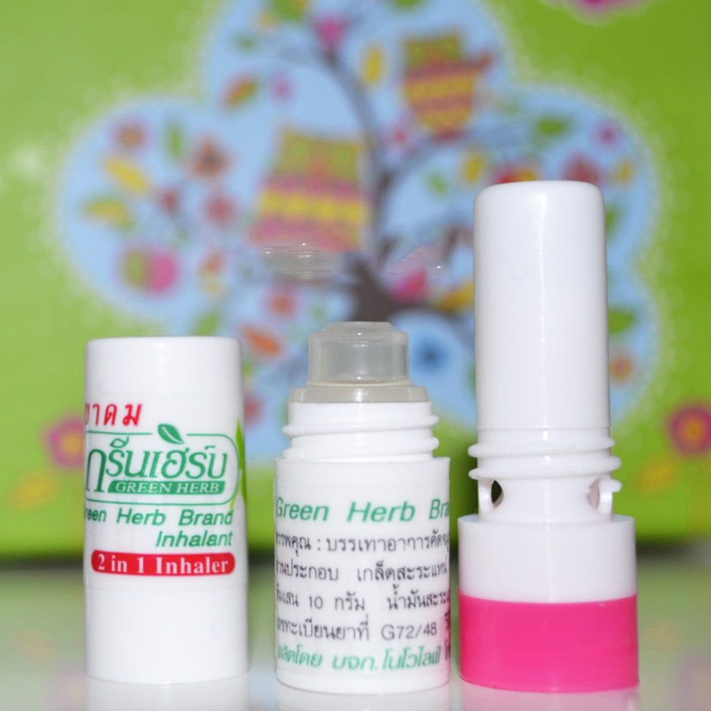 [𝗦𝗔𝗟𝗘]..::✨Dầu Hít Thông Mũi Bạc Hà Green Herb Brand Inhalant Thái Lan✨::..