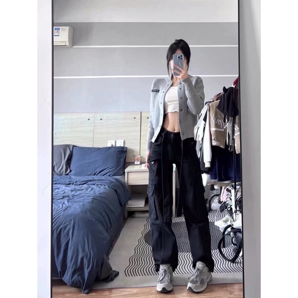 Áo cadigan len cổ varsity bóng chày - Hàng chuẩn - có ảnh thật