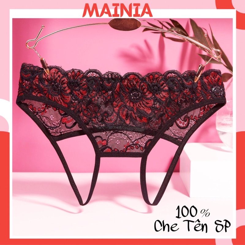 [Hàng Đẹp] Quần Lót Ren Thêu Hoa Lọt Khe Hở Đáy Siêu Đẹp Sexy Quyến Rũ Mainia Shop