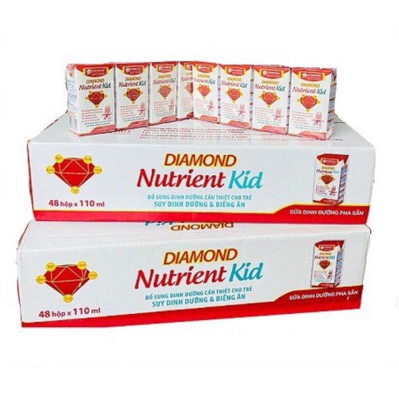Thùng 48 hộp Sữa bột pha sẵn Diamond Nutrient kid 110ml