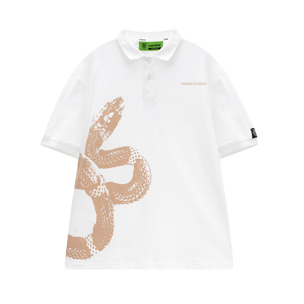 Áo Polo Tay Lỡ Unisex SNAKE BROWN Thun Cá Sấu - HADES Brand Chính Hãng