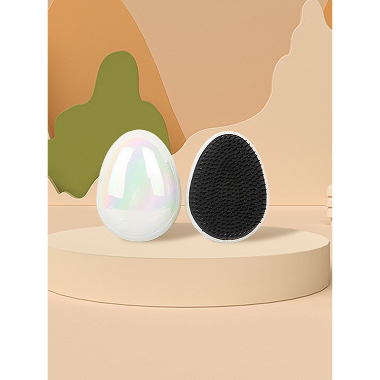 Tmdbyx 1 Lược Chải Tóc Hình Quả Trứng Tròn Mini Mềm Mại Tạo Kiểu Tóc Tiện Lợi