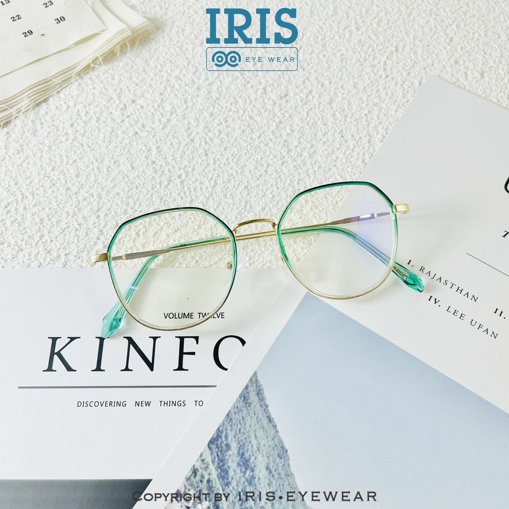 Gọng kính kim loại mảnh kết hơp nhựa viền Hàn Quốc mới về 3332 Iris eyewear 2021