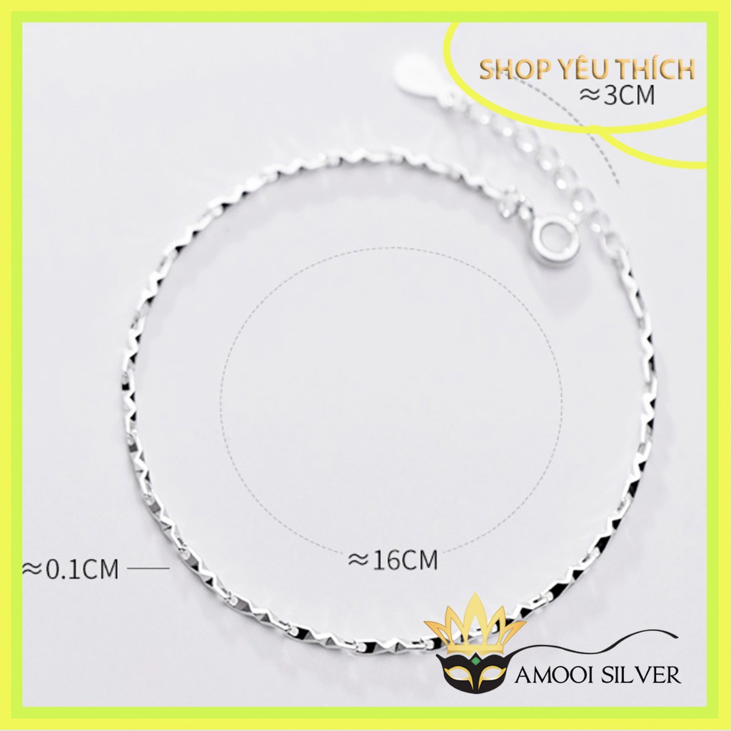 Lắc tay bạc S925 xích basic - Amooi Silver AT106