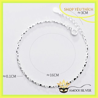 Lắc tay bạc S925 xích basic - Amooi Silver AT106