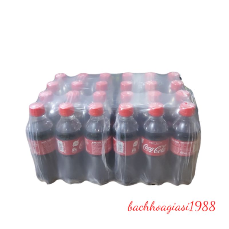 NOW SHIP- Thùng 24 chai nước ngọt có gas Coca cola 390ml vị nguyên bản