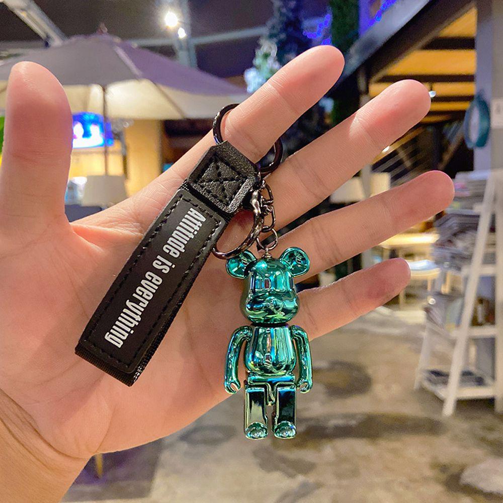 [COD] Móc Khóa / Túi Xách / Móc Khóa Trang Trí Hình Gấu Bằng Da Thời Trang Có Dây Đeo Tay