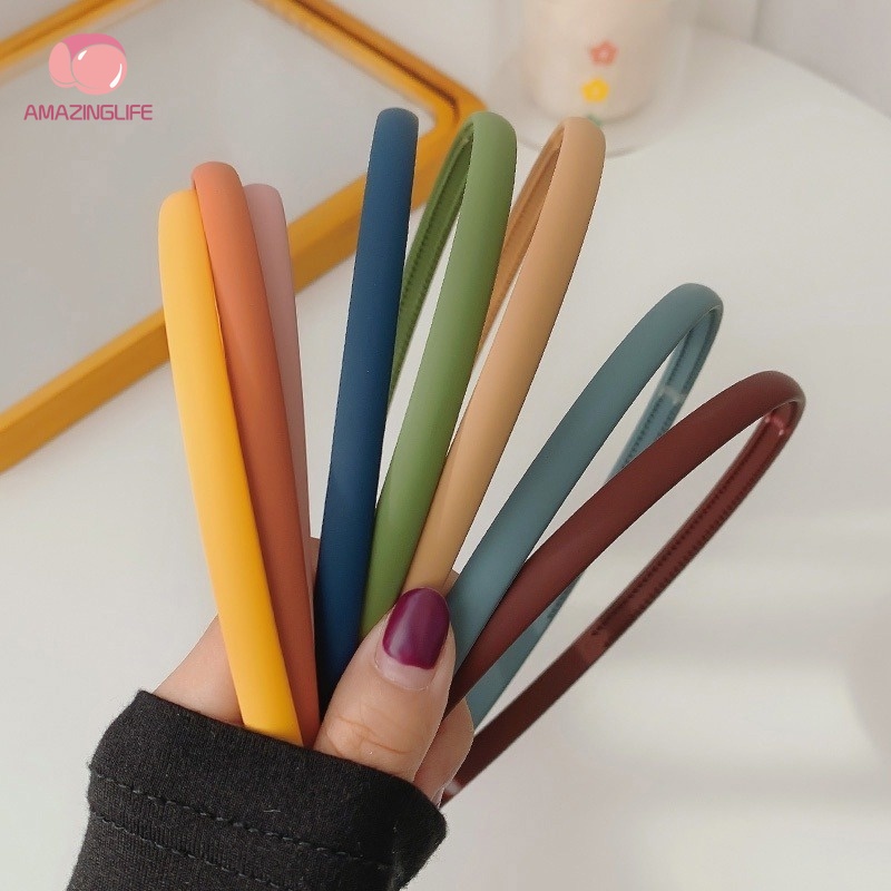 Băng Đô Cài Tóc Bằng Nhựa Mặt Nhám Thiết Kế Thanh Lịch Thời Trang Cho Nữ