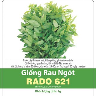 Hạt giống rau bồ ngót rado 621 gói 1g